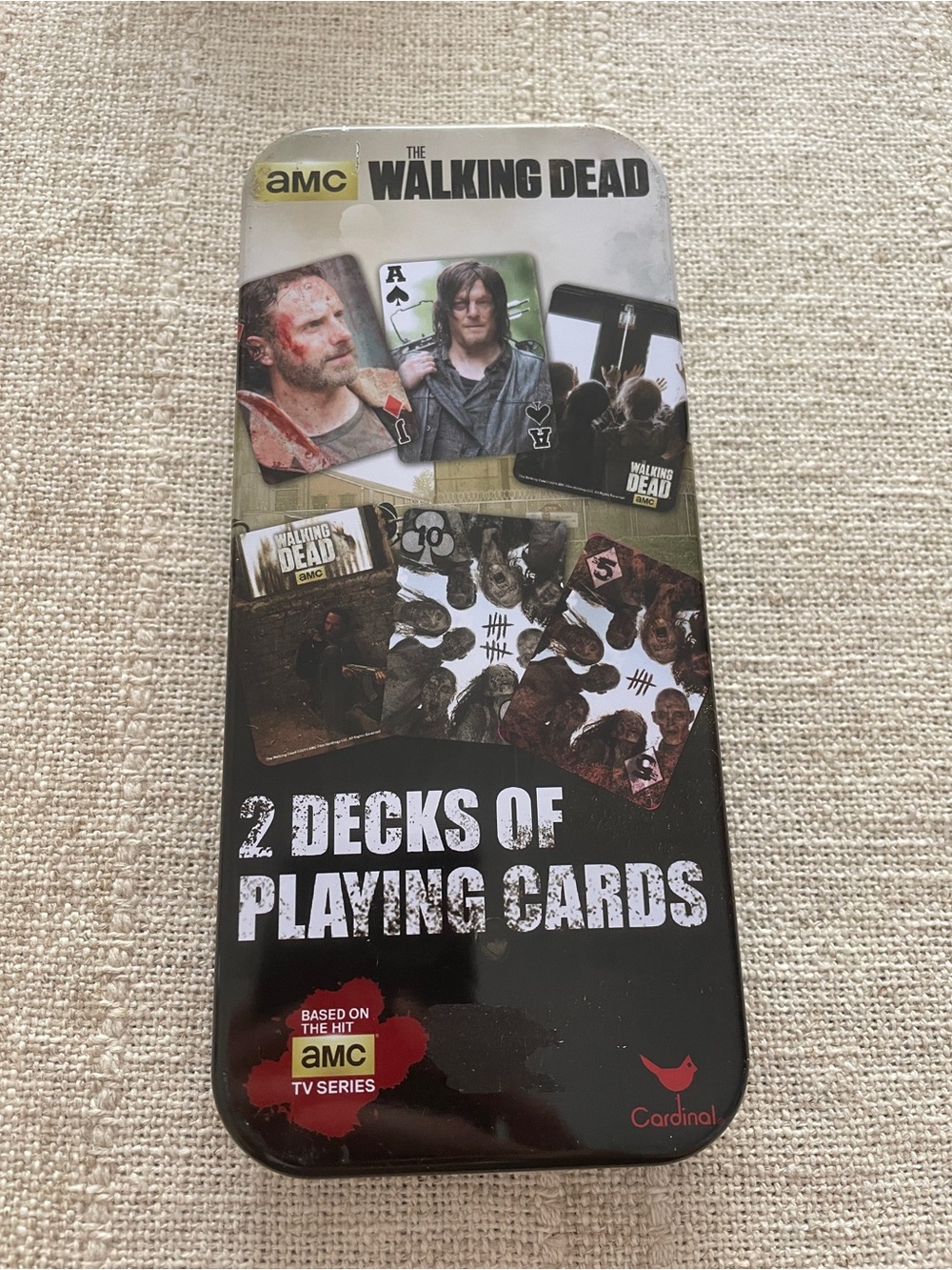 The Walking Dead Playing Cards - Black & Olive Tin (2 Decks)